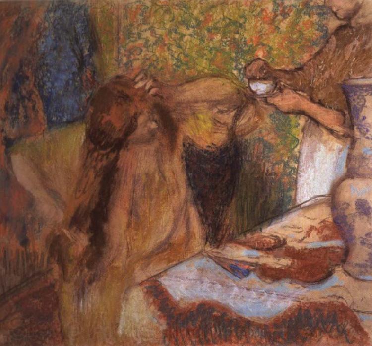 Edgar Degas Woman at her toilette Norge oil painting art